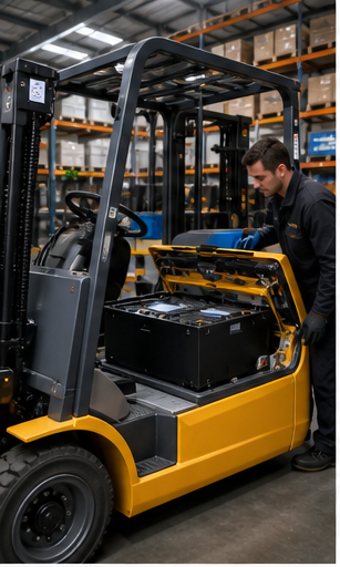 Forklift Battery Charge-Connector Thermal Monitoring